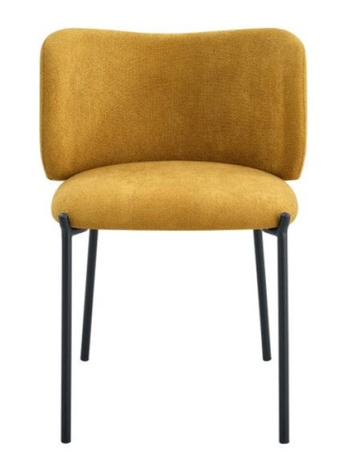 Dining Curved Back Stainless Steel Legs Dining Room Chair